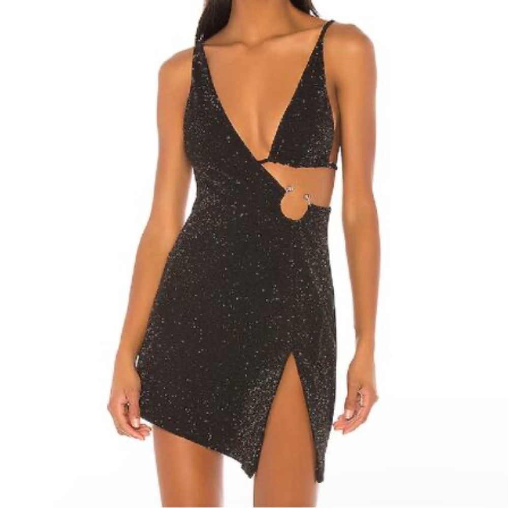 REVOLVE Sparkling Black Mini Dress